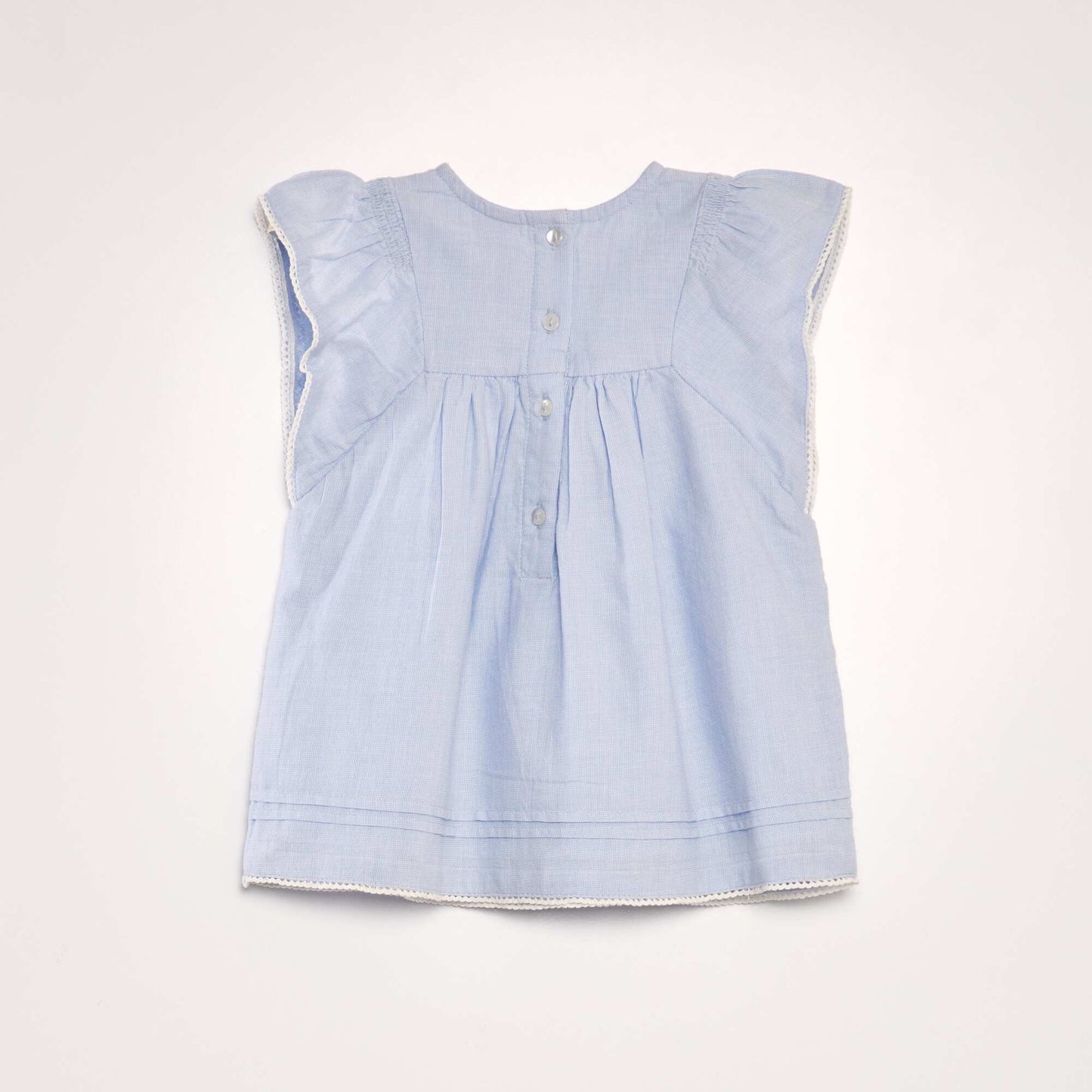 Blouse en voile de coton Bleu