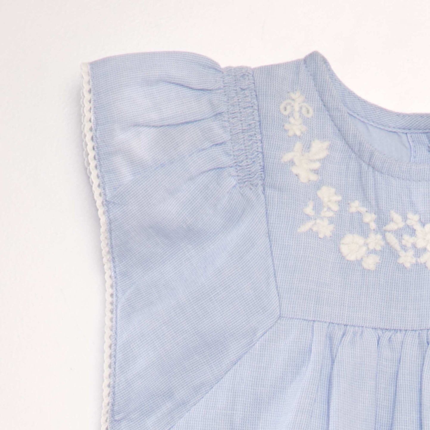 Blouse en voile de coton Bleu