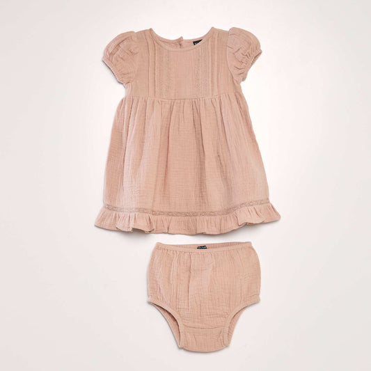 Ensemble robe et culotte - 2 pi ces Rose