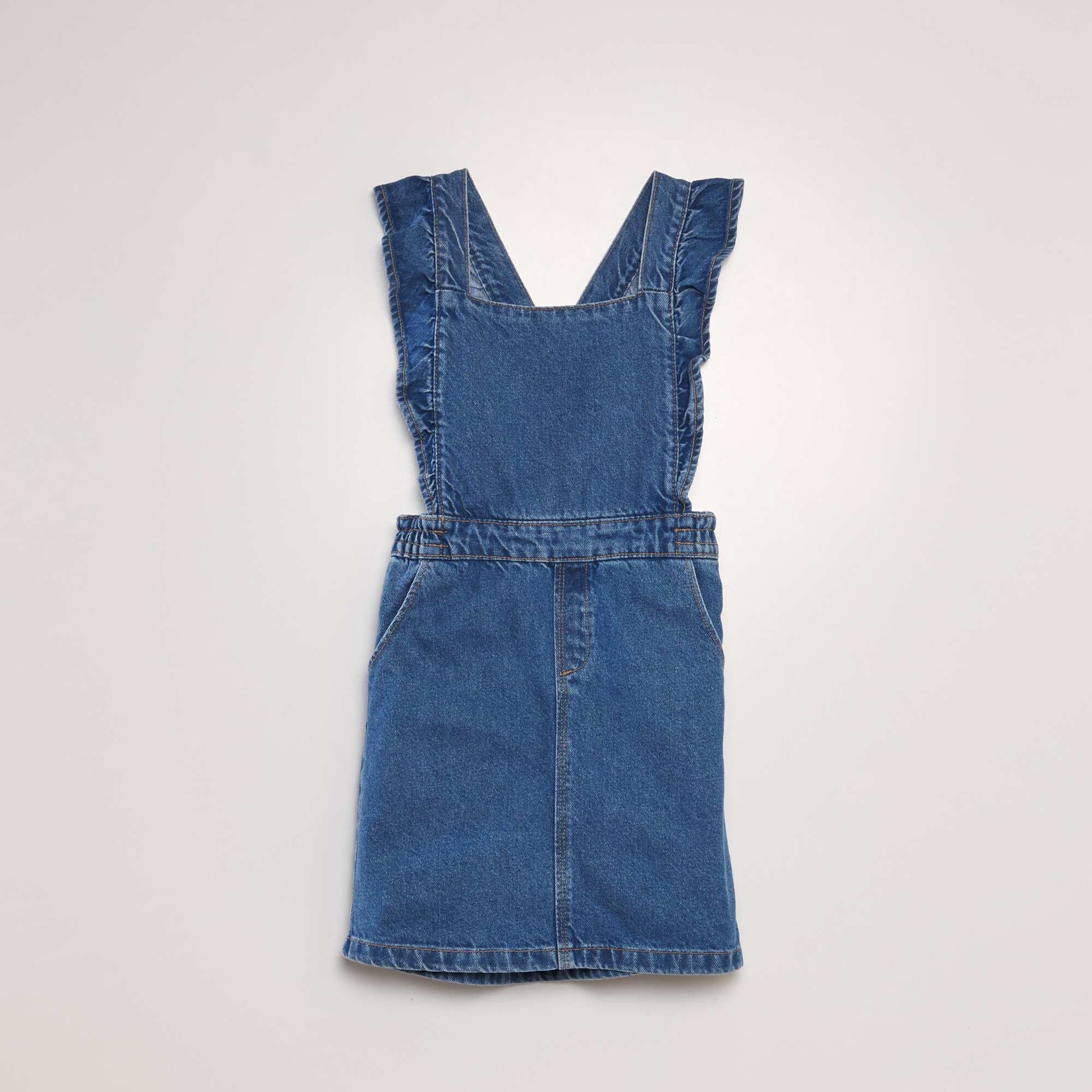 Robe salopette en jean Bleu