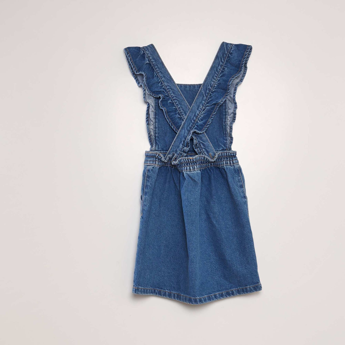 Robe salopette en jean Bleu