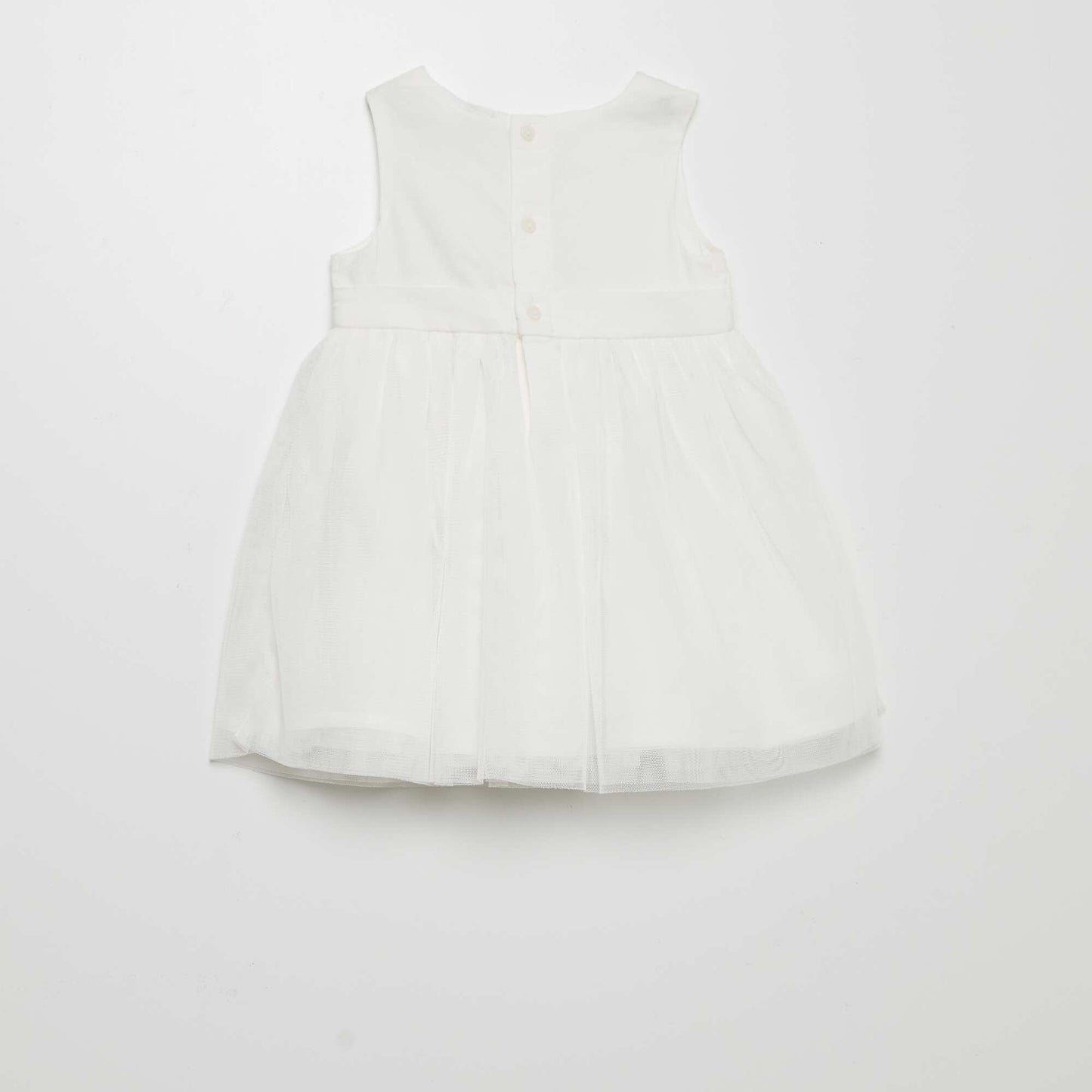 Robe  vas e en tulle blanc