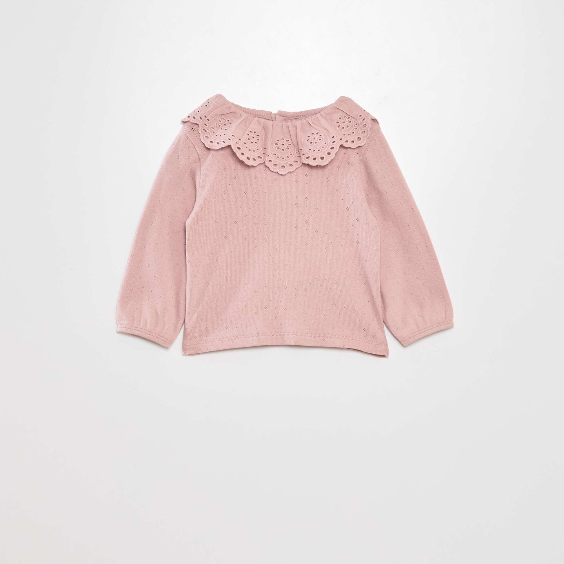 T-shirt en maille pointelle Violet