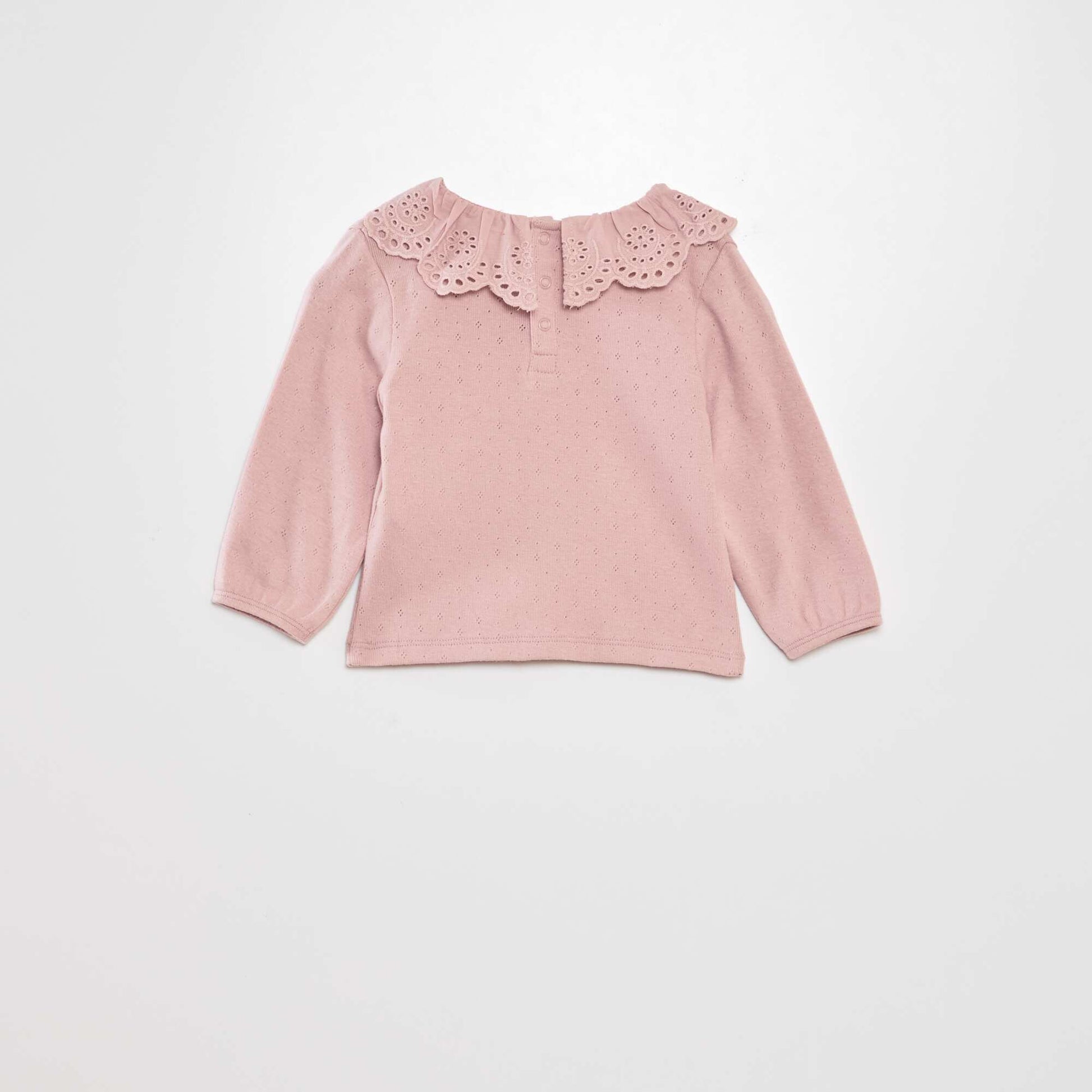 T-shirt en maille pointelle Violet