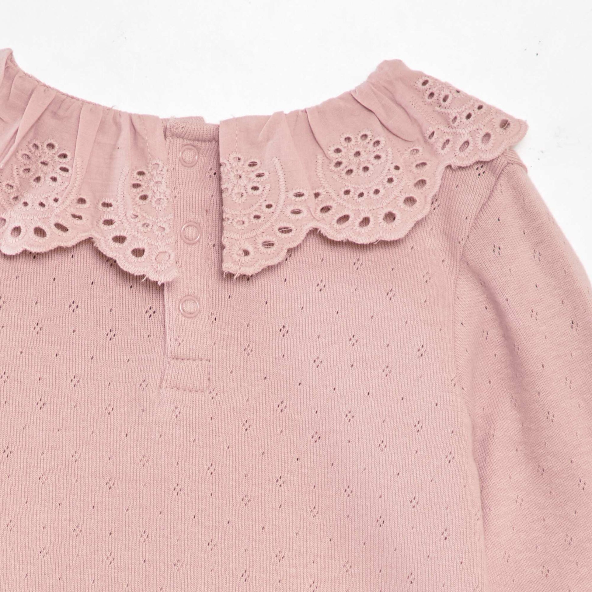 T-shirt en maille pointelle Violet