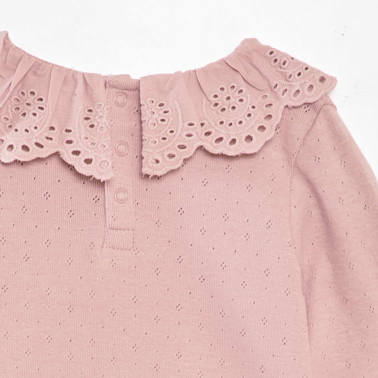 T-shirt en maille pointelle Violet
