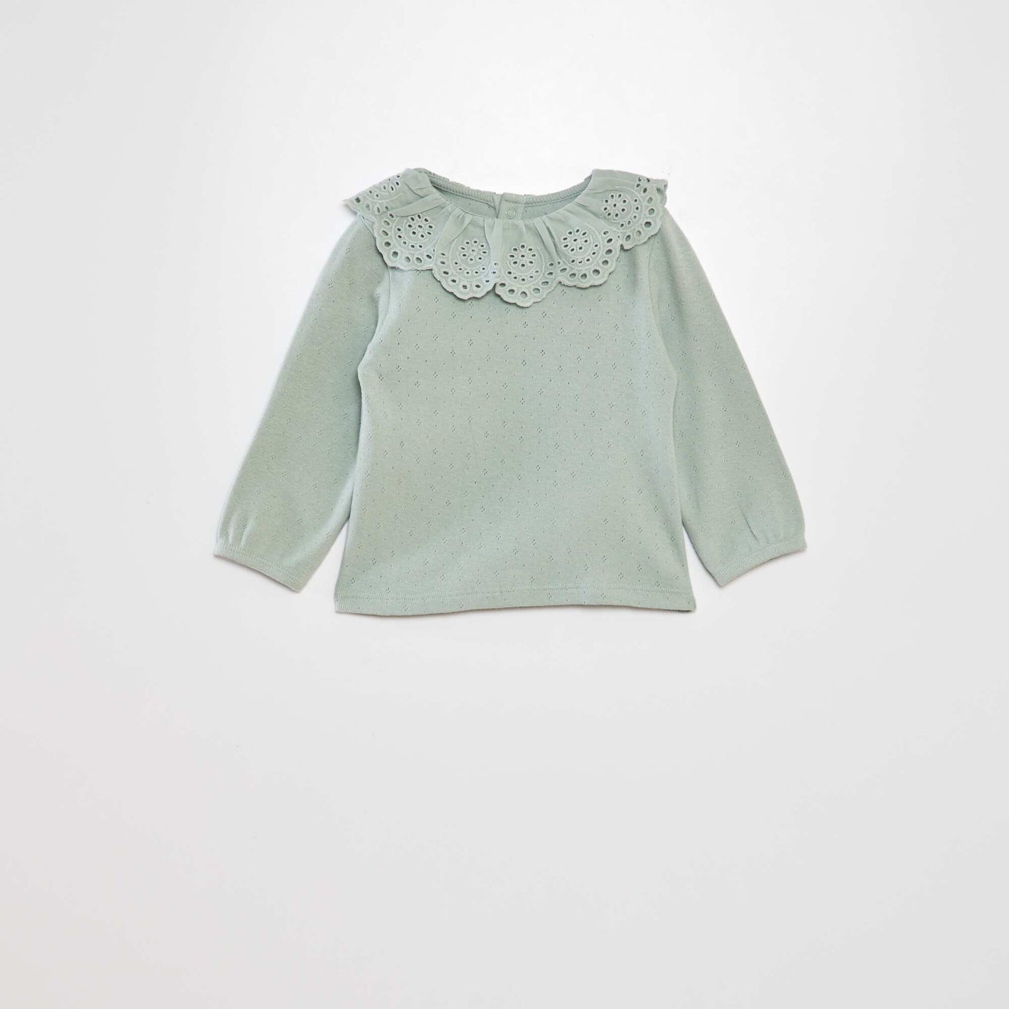 T-shirt en maille pointelle Vert
