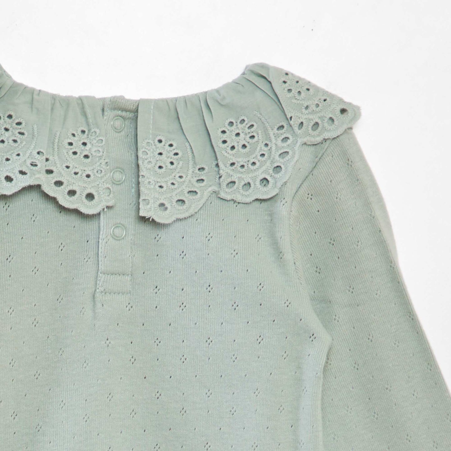 T-shirt en maille pointelle Vert