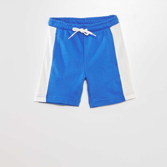 Short en molleton fin Bleu