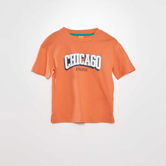 Tee-shirt imprim 'Chicago' coupe loose Rouge