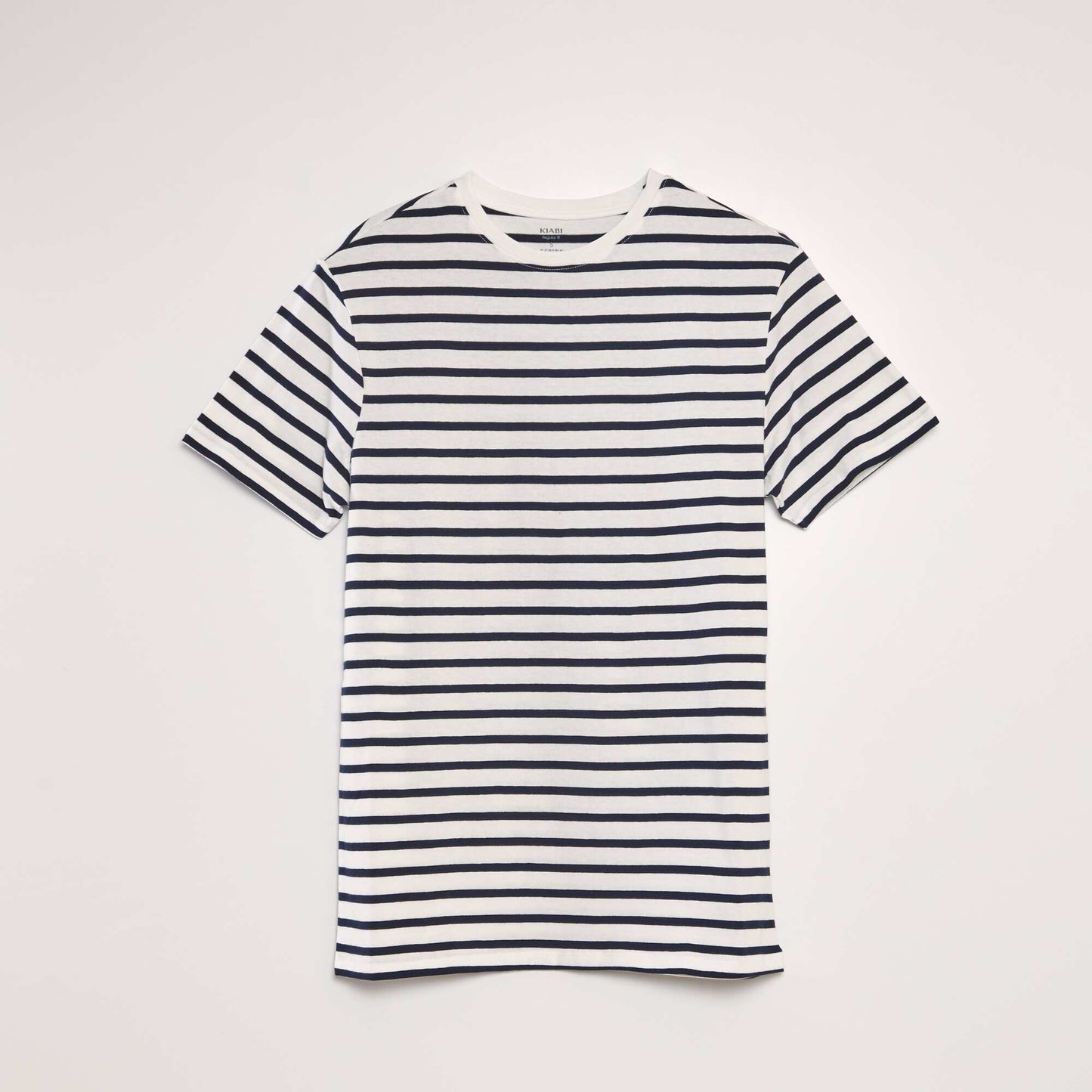 T-shirt marini re en coton Blanc/bleu