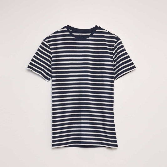 T-shirt marinière en coton Bleu/blanc