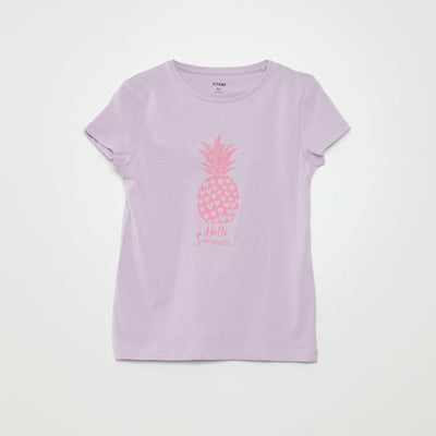 T-shirt imprim manches courtes Violet