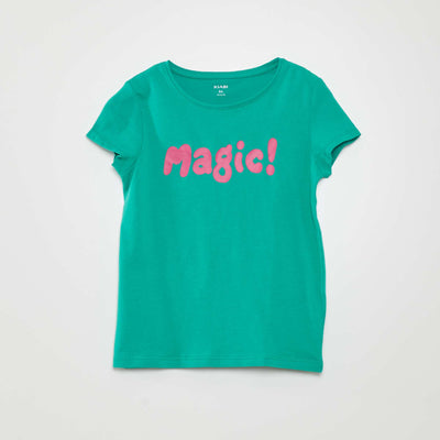T-shirt imprim manches courtes Vert