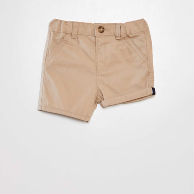 Short chino en twill Beige