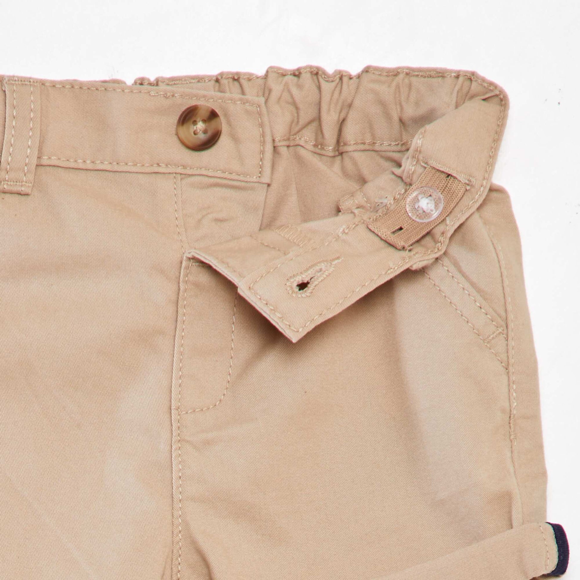 Short chino en twill Beige