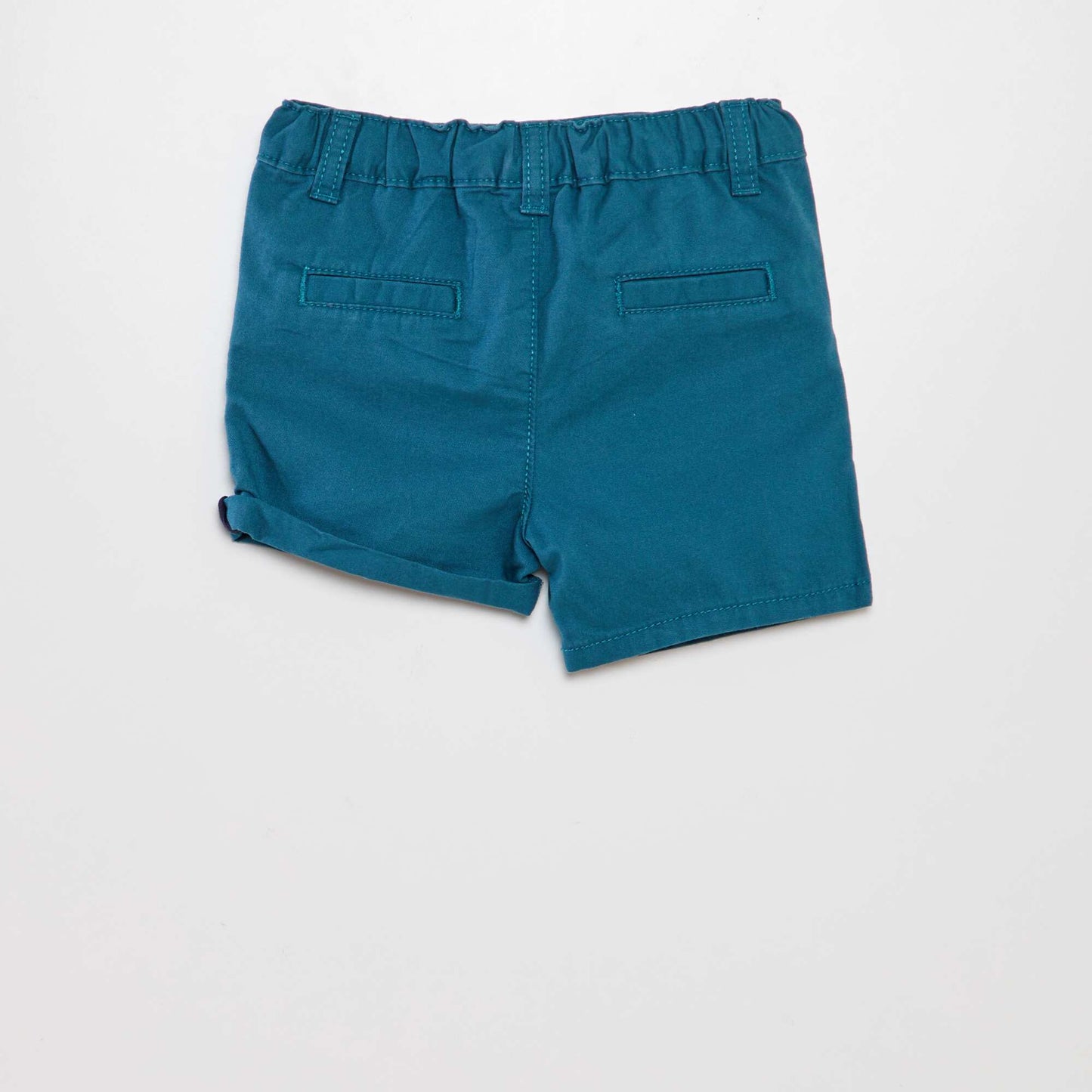 Short chino en twill Bleu canard