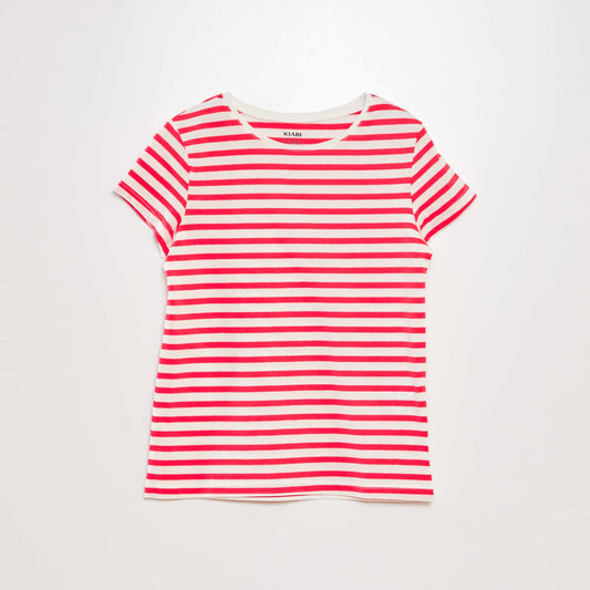 T-shirt imprim marini re Rouge