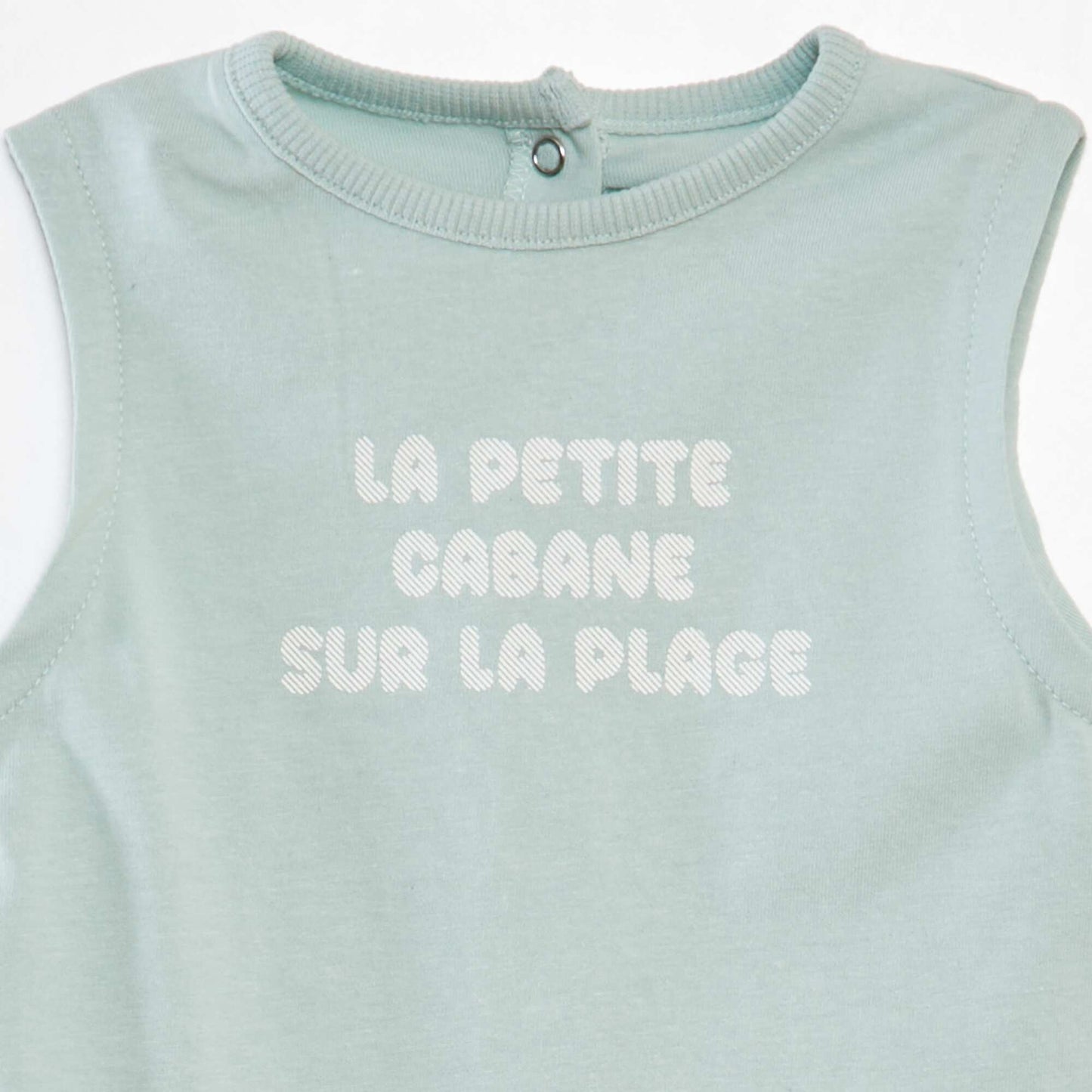 D bardeur   col rond en jersey Bleu vert