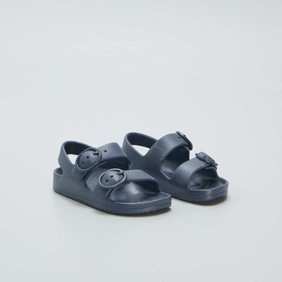 Sandales plates brides Bleu