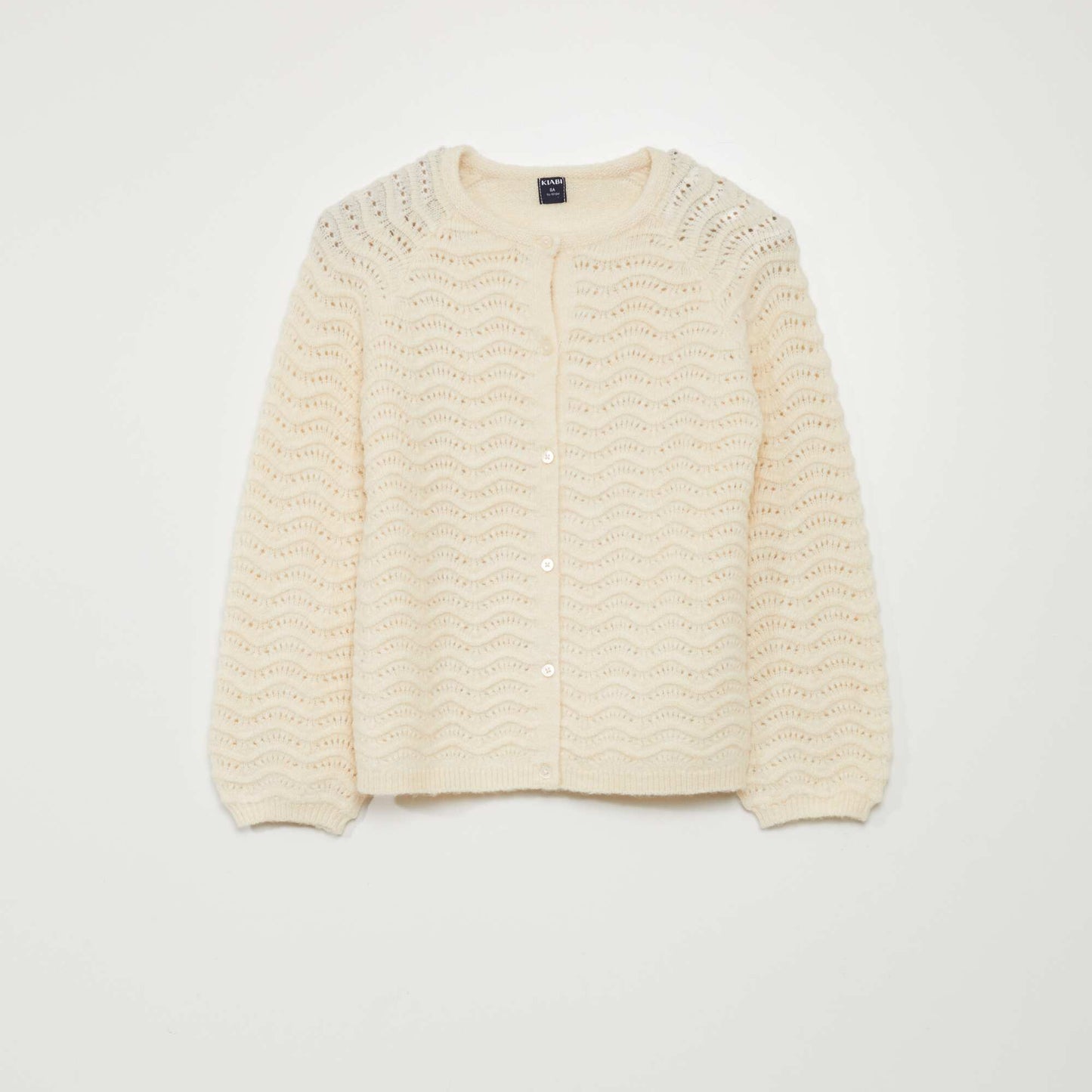 Gilet en maille ajour e Cr me