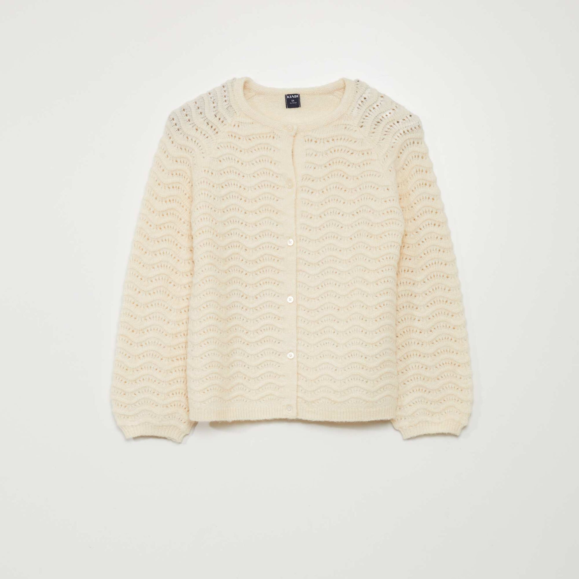 Gilet en maille ajour e Cr me