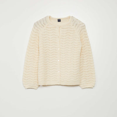 Gilet en maille ajour e Cr me