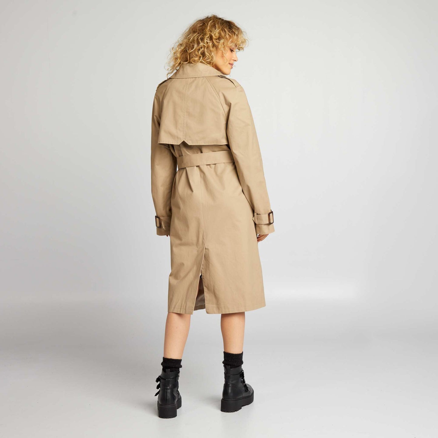 Trench fluide beige