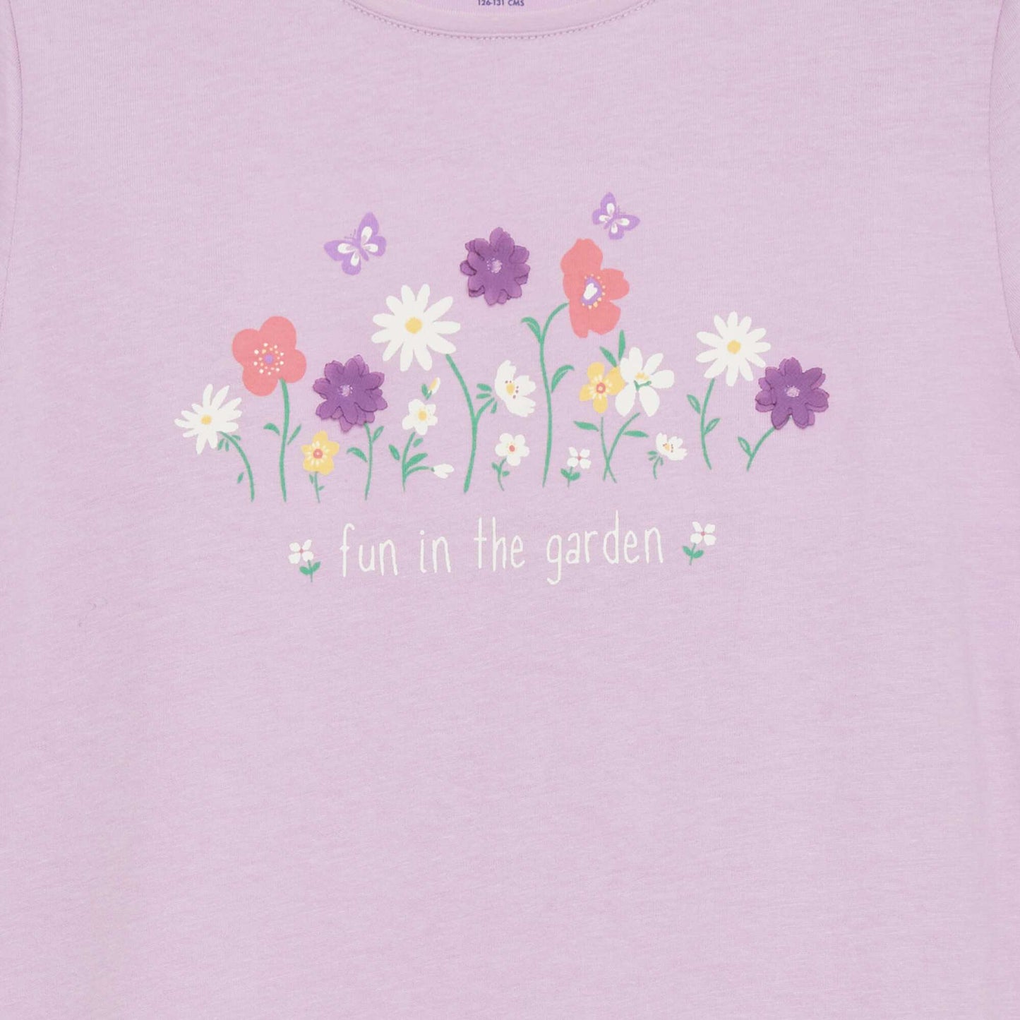 T-shirt en coton col rond Violet