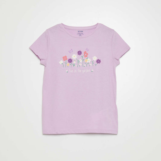 T-shirt en coton col rond VIOLET