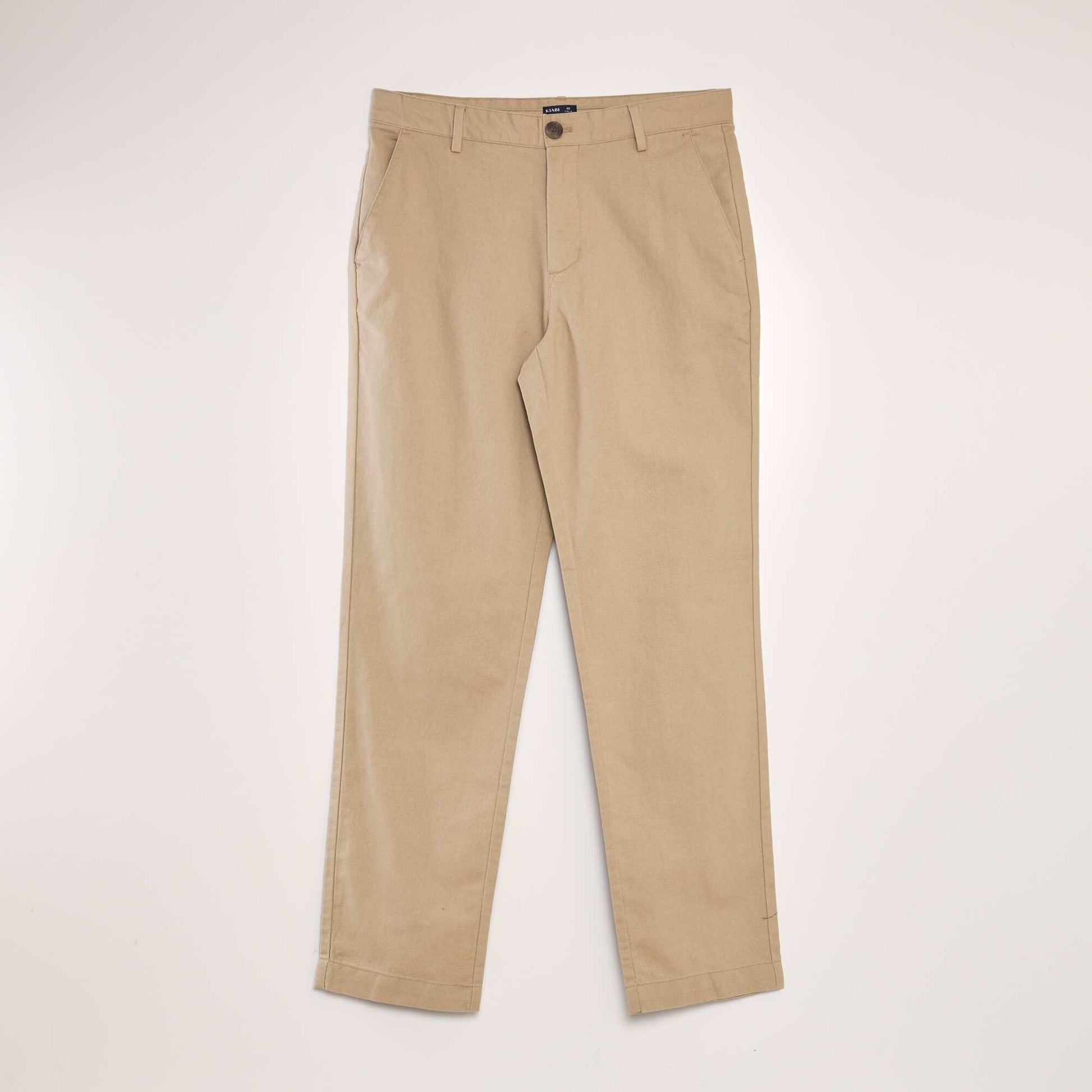 Pantalon chino droit Beige