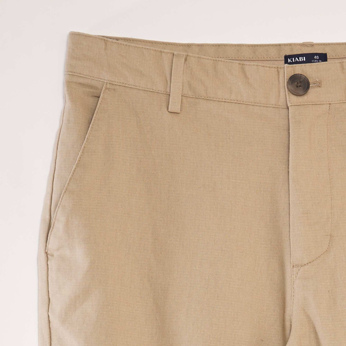 Pantalon chino droit Beige