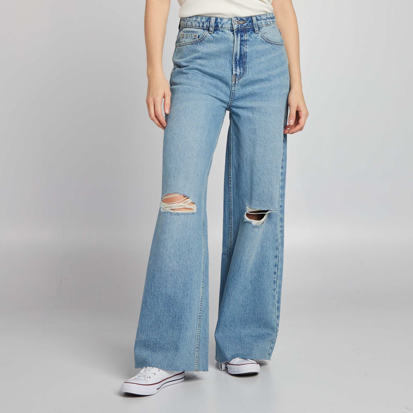 Pantalon Denim Wide Leg Double stone