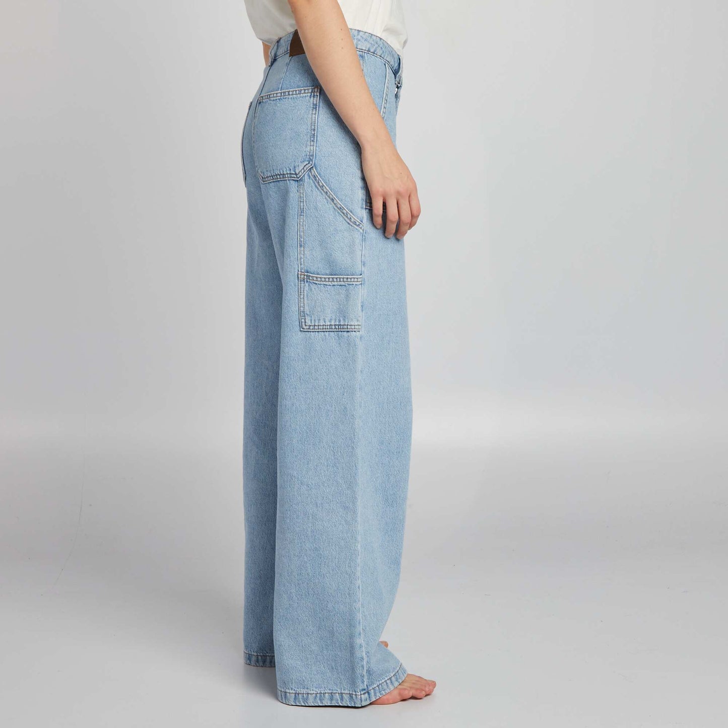 Pantalon en denim taille haute Triple stone