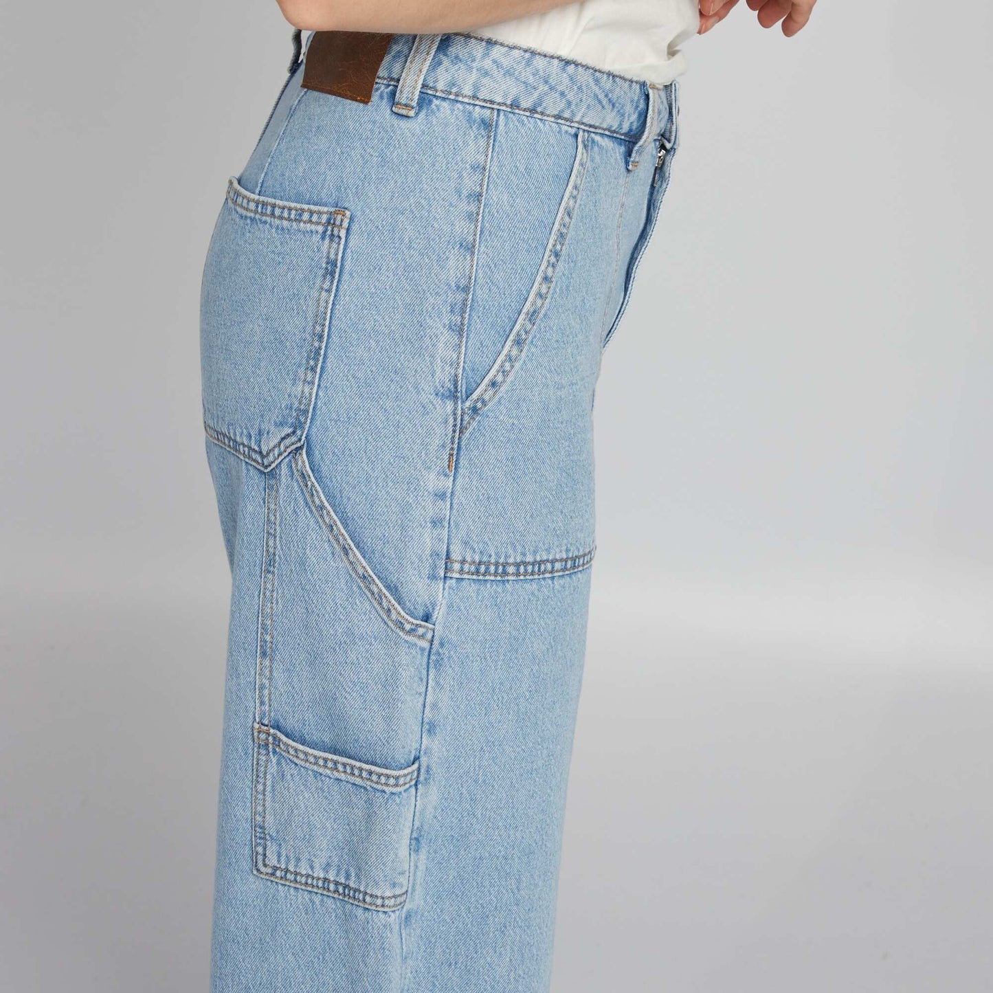 Pantalon en denim taille haute Triple stone