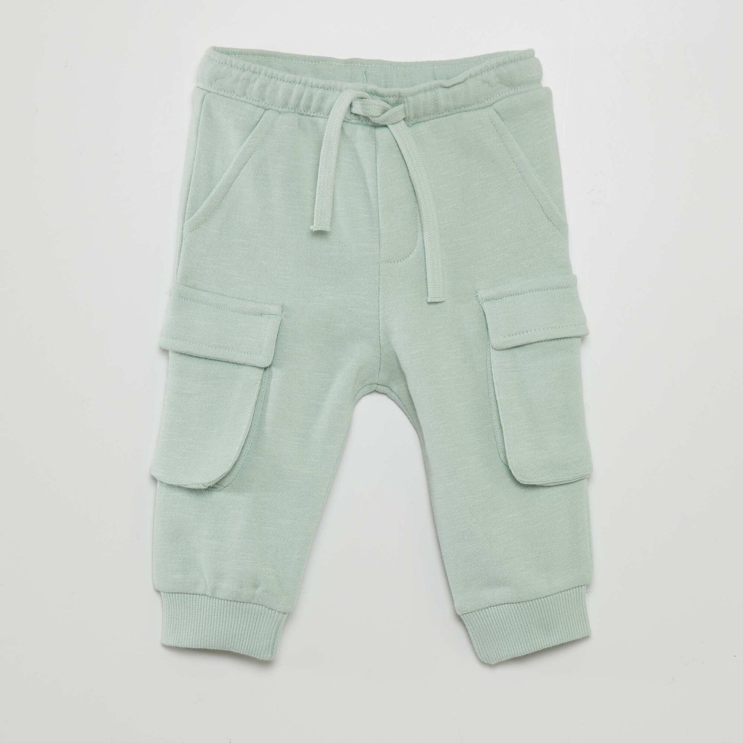 Pantalon en molleton avec poches sur les c t s Vert d'eau