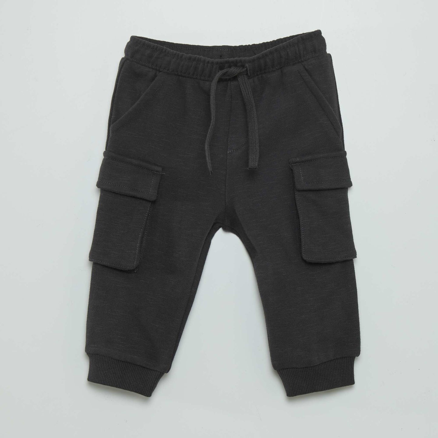 Pantalon en molleton avec poches sur les c t s Noir