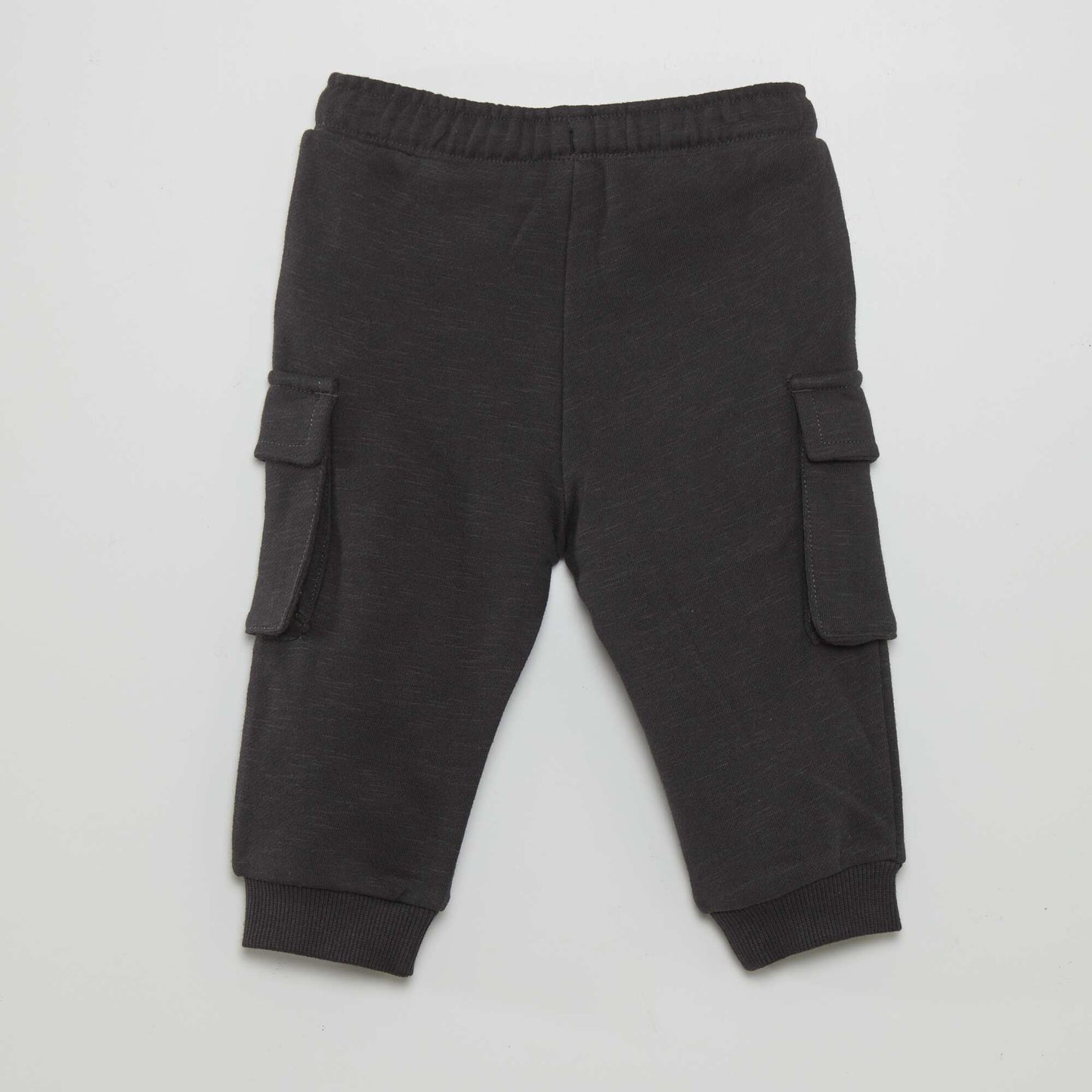 Pantalon en molleton avec poches sur les c t s Noir