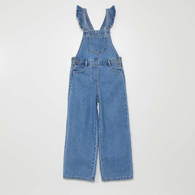 Salopette en jean wide-leg Bleu