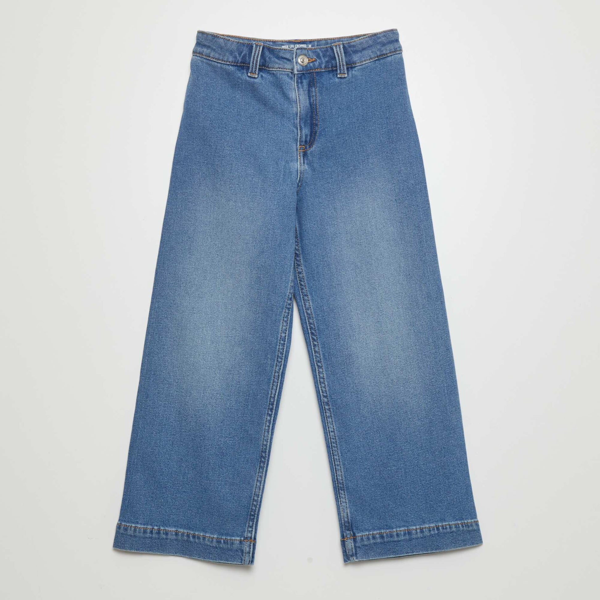 Pantalon jean wide leg cropped Double stone