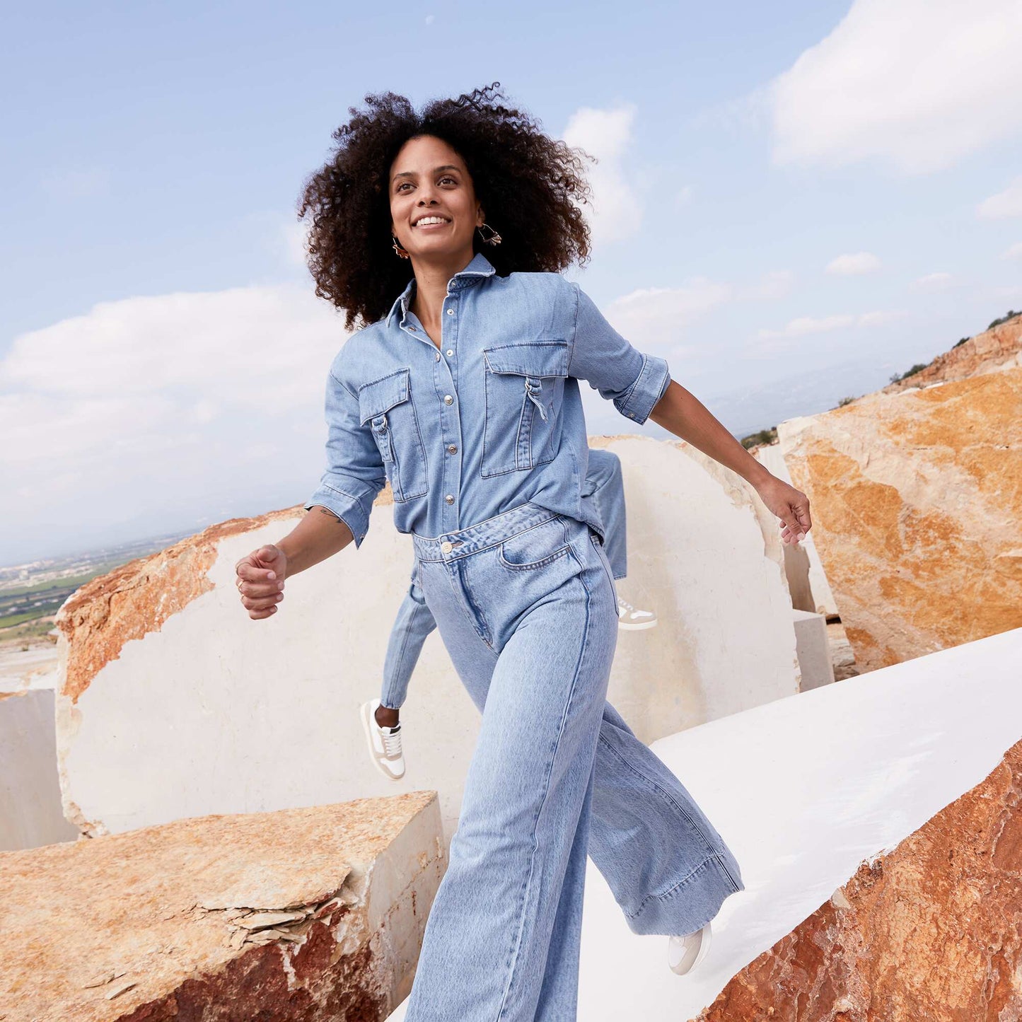 Chemise en jean Bleu