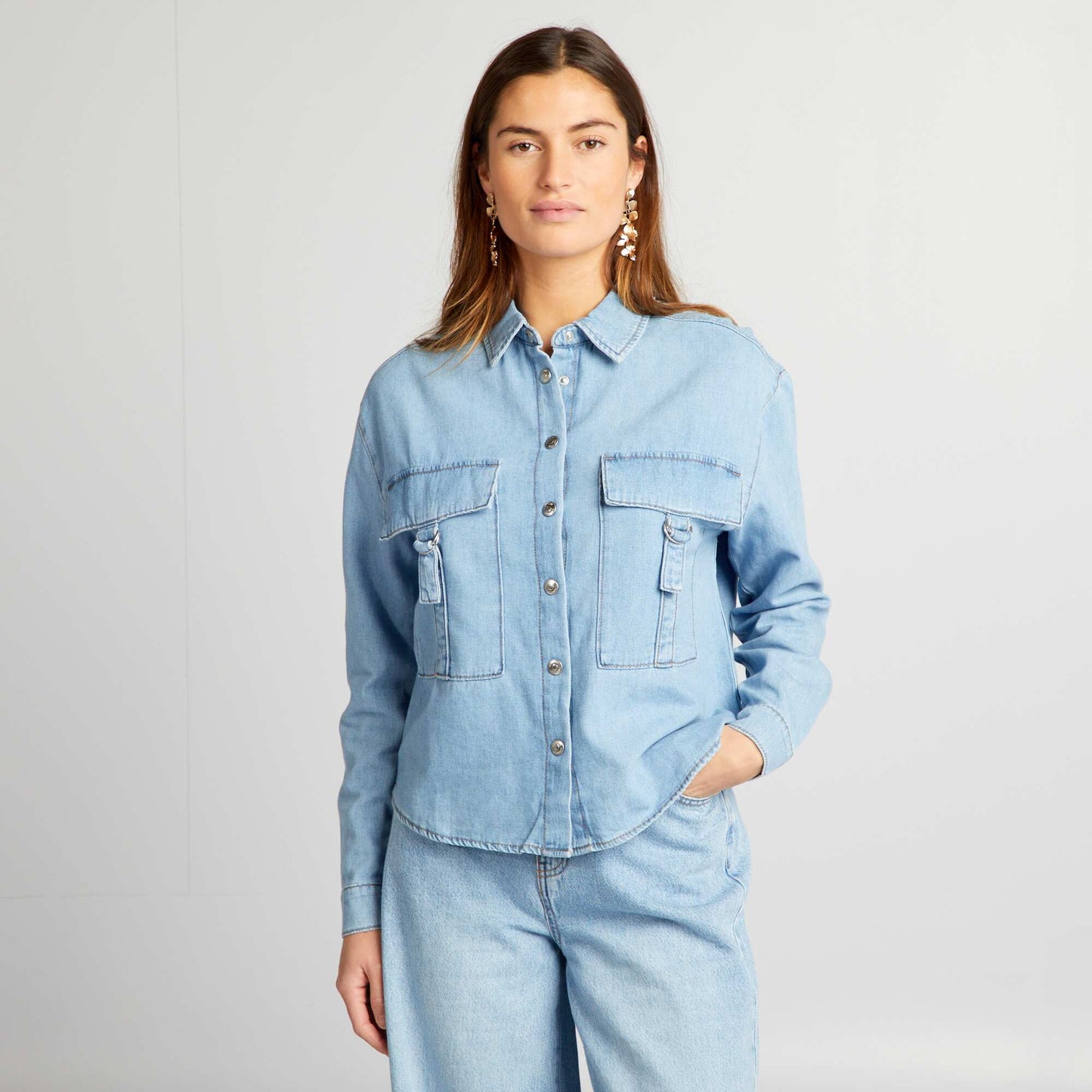 Chemise en jean Bleu