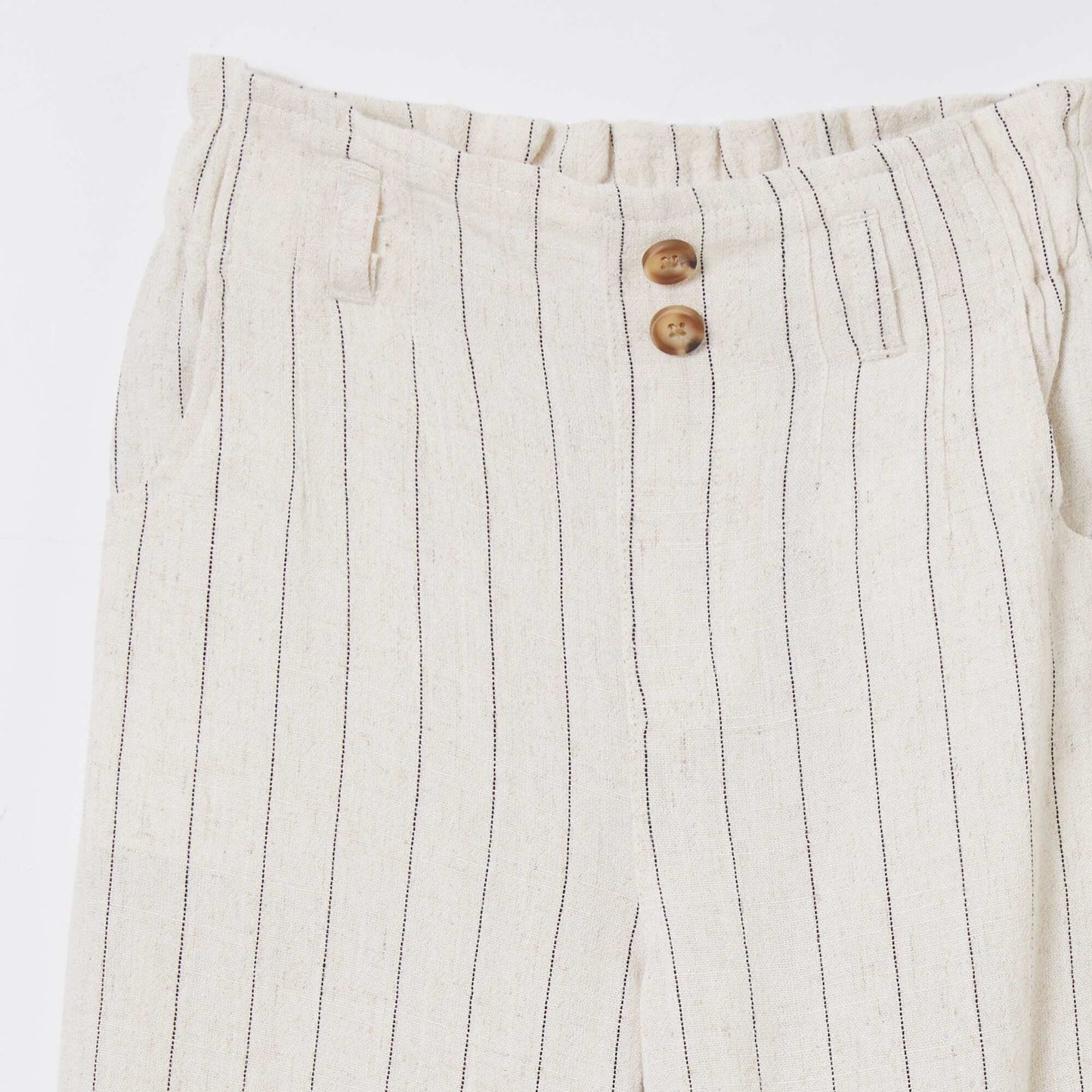 Pantalon droit ray Beige