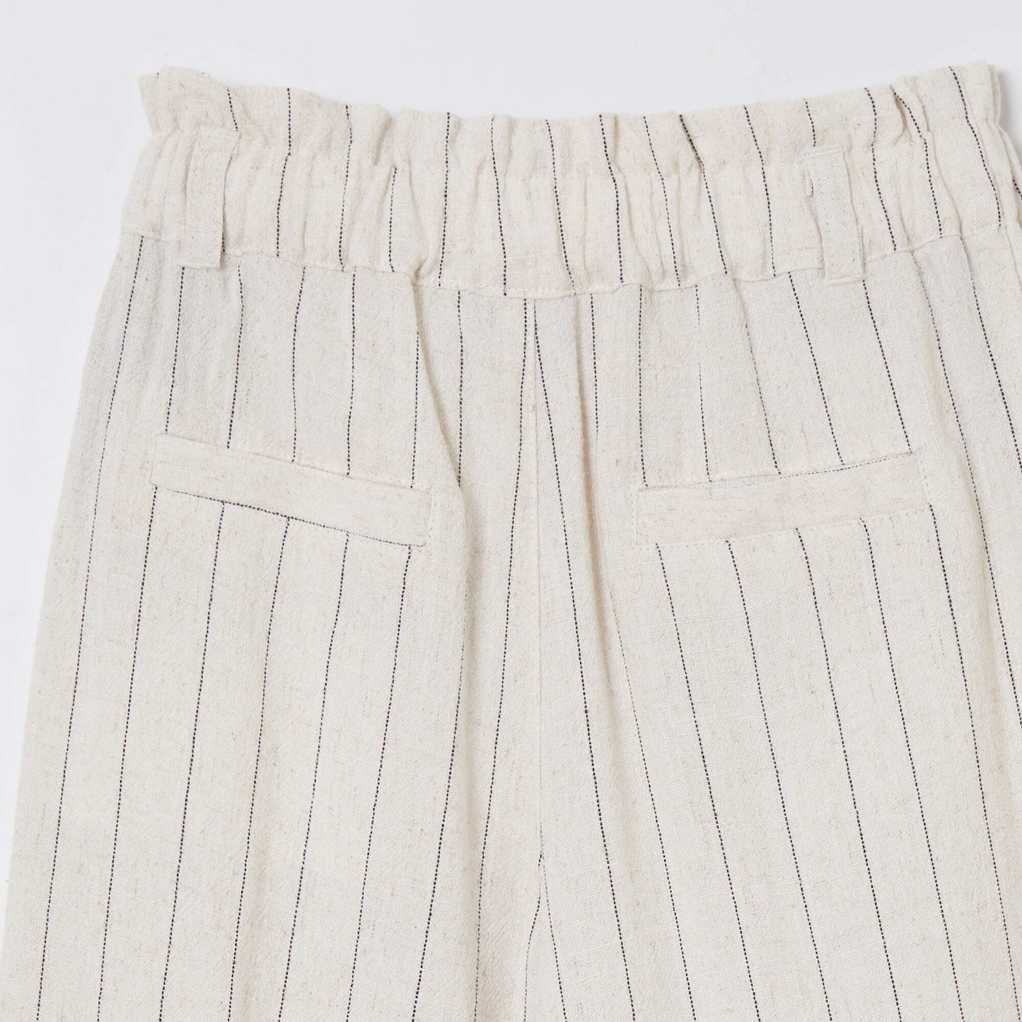 Pantalon droit ray Beige