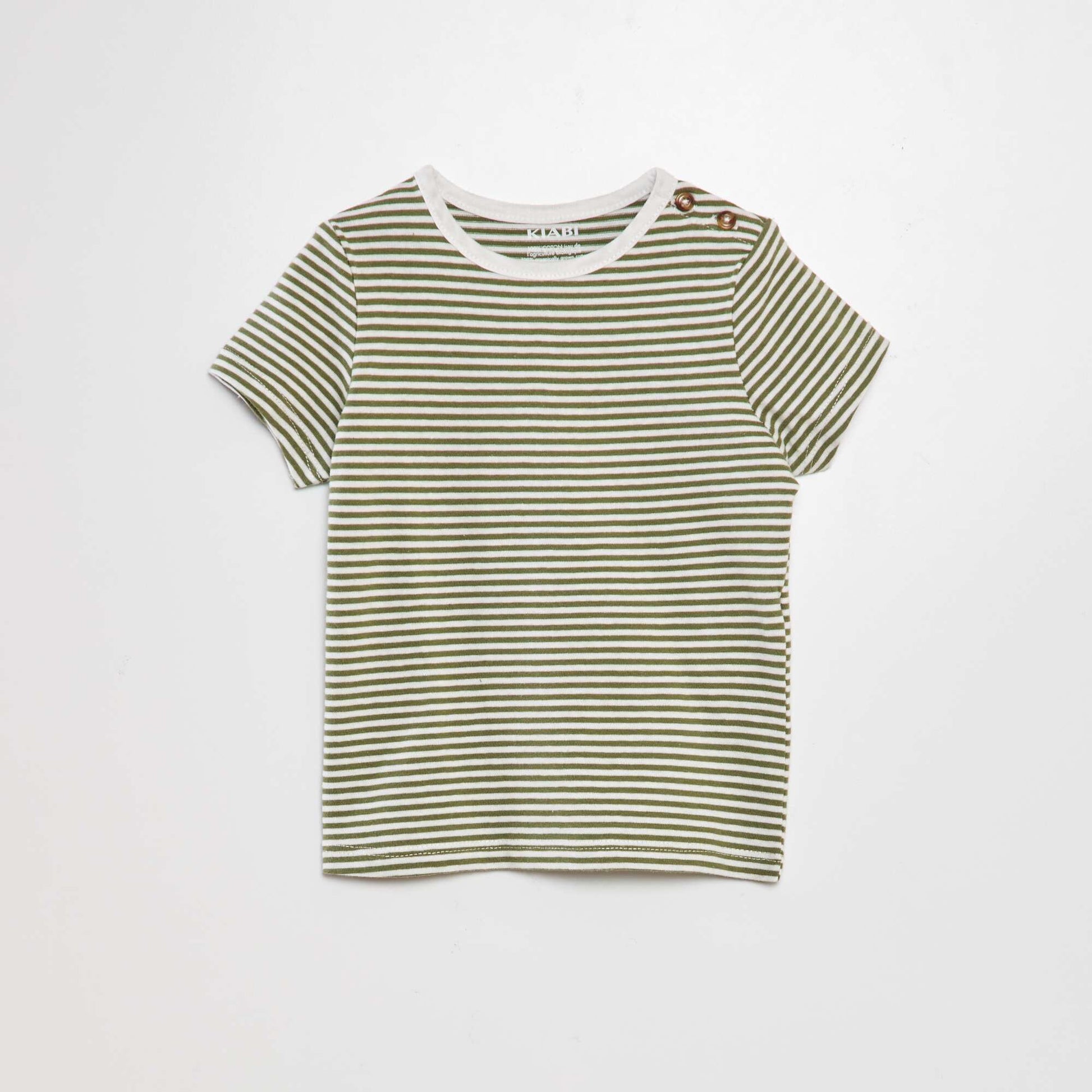 Tee-shirt paule boutonn e Kaki
