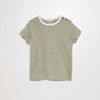 Tee-shirt paule boutonn e Kaki