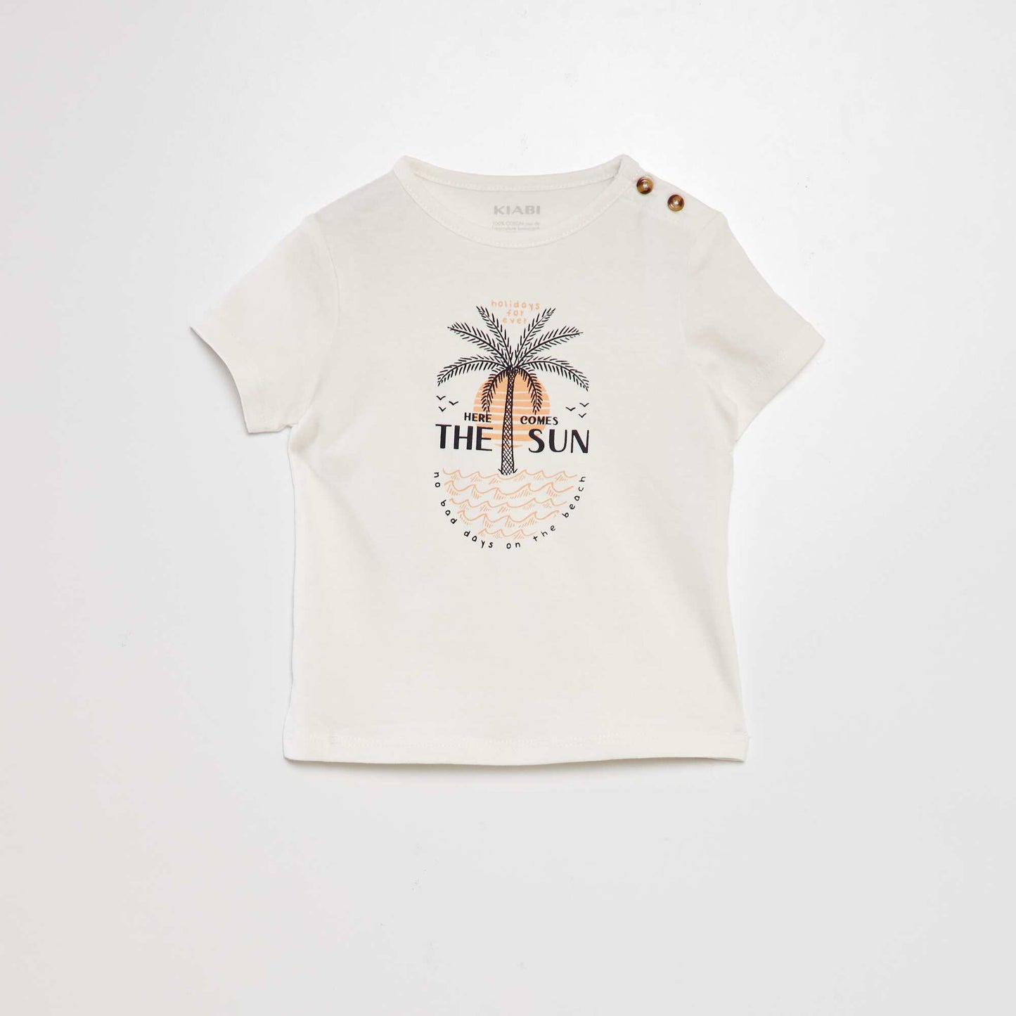 Tee-shirt  paule boutonn e Blanc