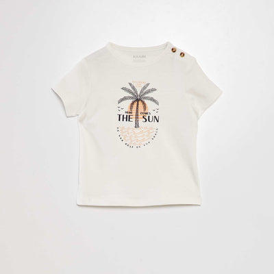 Tee-shirt paule boutonn e Blanc