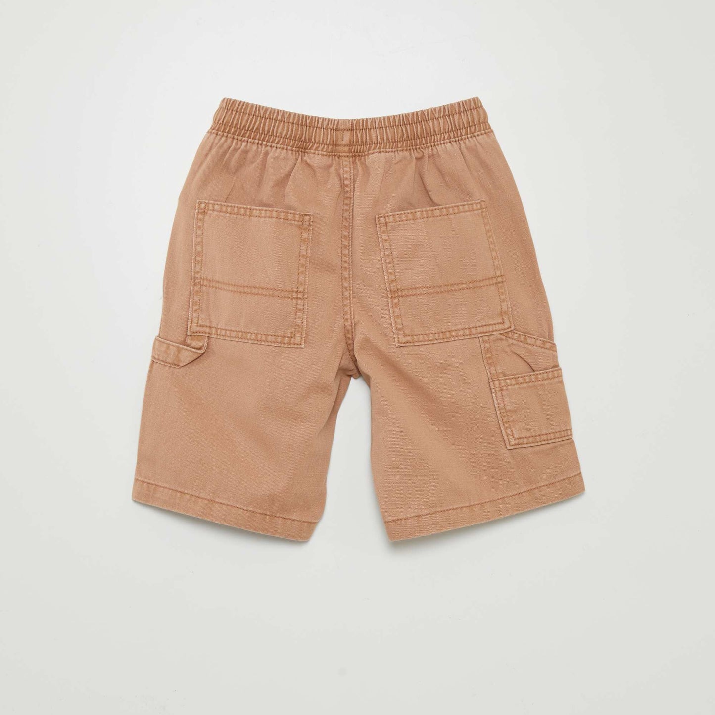 Short lastiqu fa on denim Camel