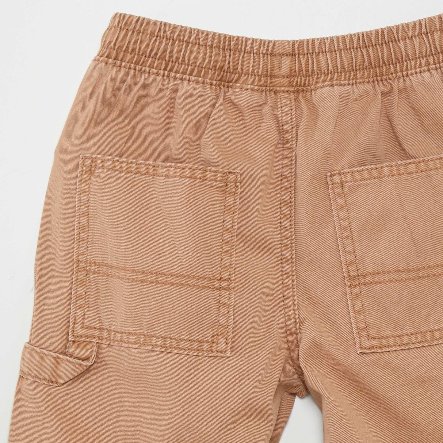 Short lastiqu fa on denim Camel